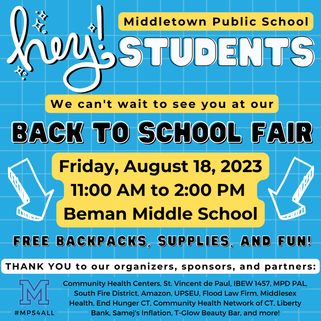 Back to School Fair 8/18/23 11am to 2pm